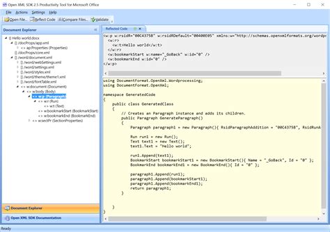 Programming Language C (CSharp). . Documentformat openxml dotnet core example